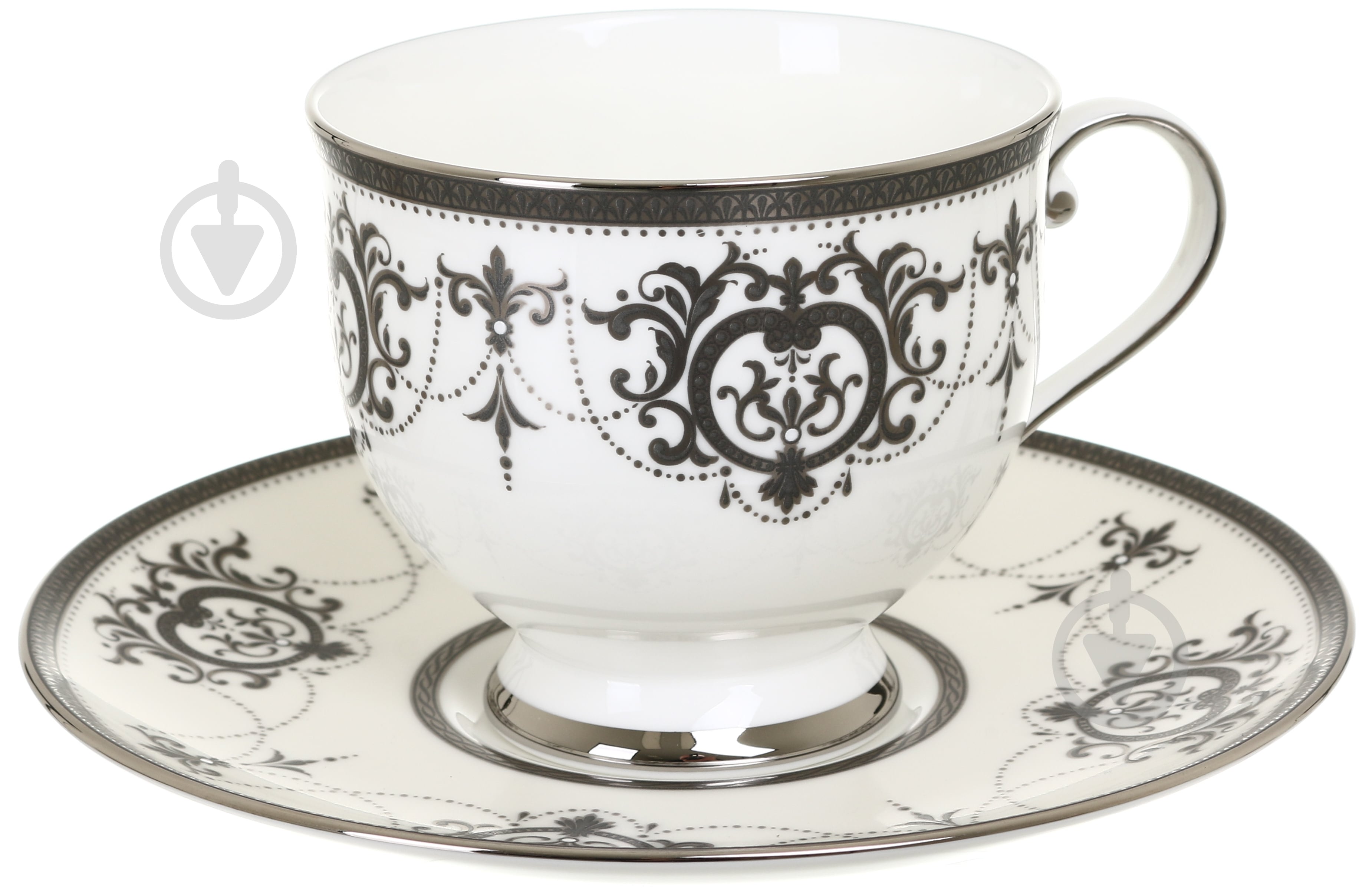 Чашка с блюдцем Narumi Tiara Platinum 240 мл - фото 1
