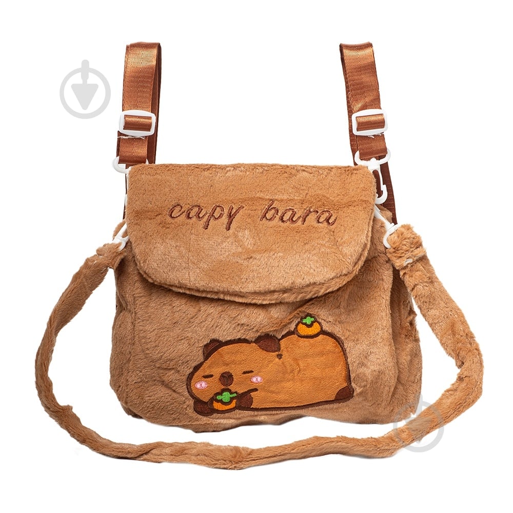 Сумка-мешок ZiBi Capybara 25x24x8 см коричневый - фото 1