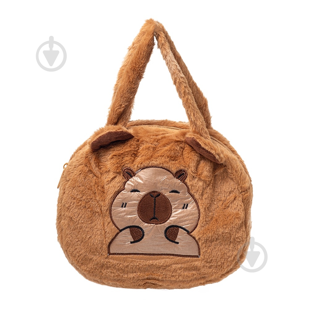 Сумка-мешок ZiBi Capybara 20x16x5 см коричневый - фото 4