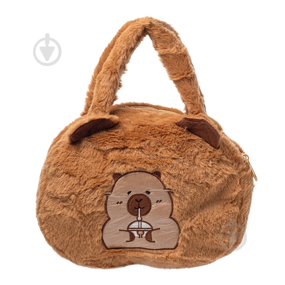 Сумка-мешок ZiBi Capybara 20x16x5 см коричневый - фото 2