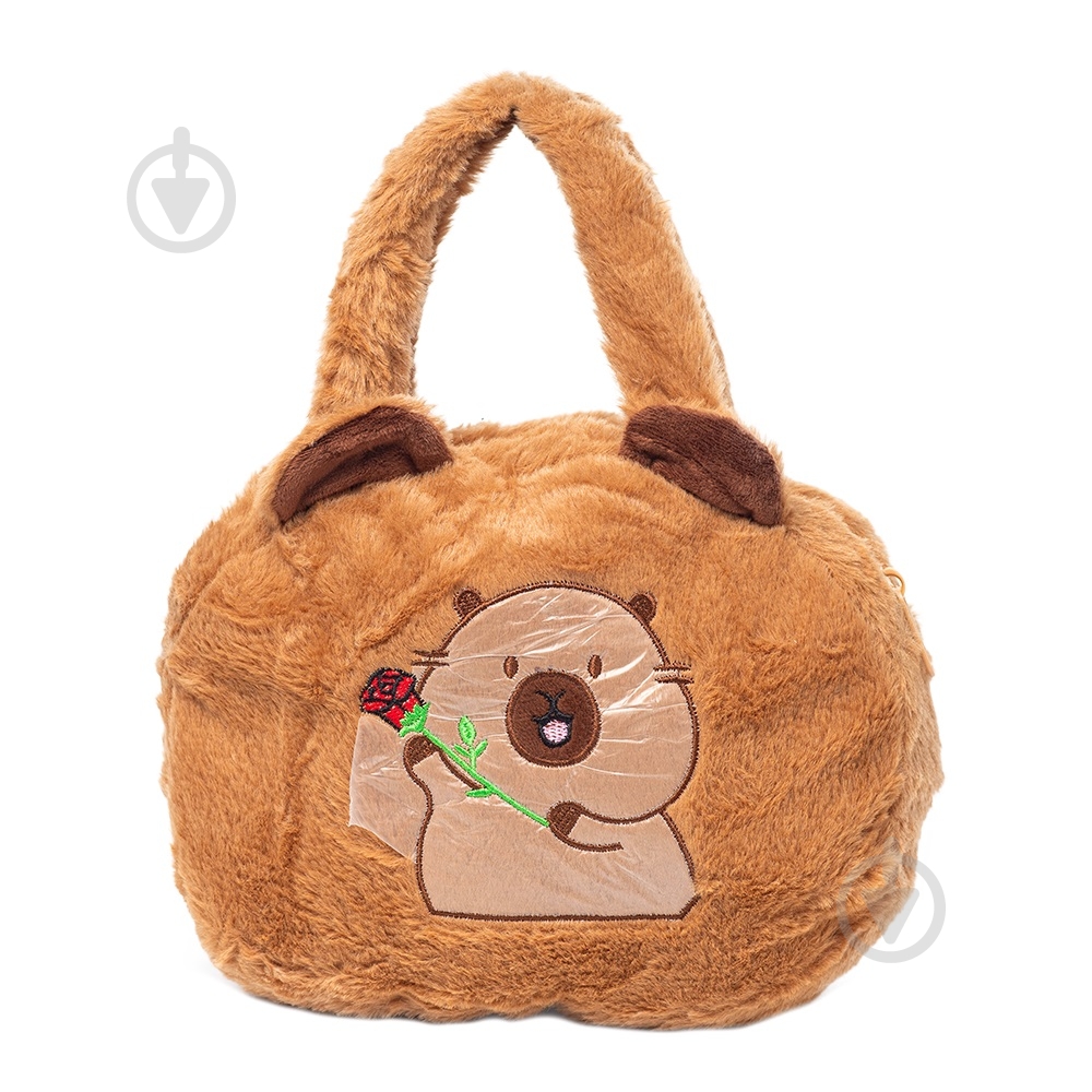 Сумка-мешок ZiBi Capybara 20x16x5 см коричневый - фото 3