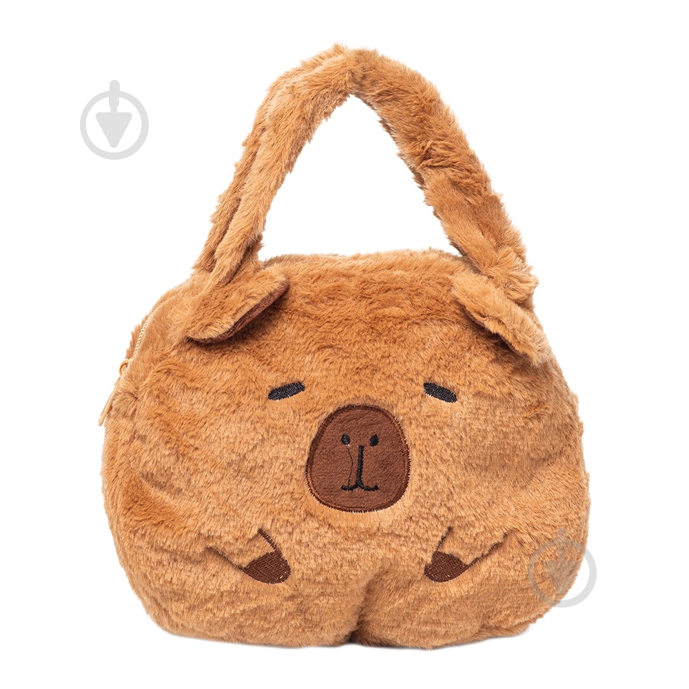 Сумка-мешок ZiBi Capybara 20x16x5 см коричневый - фото 1