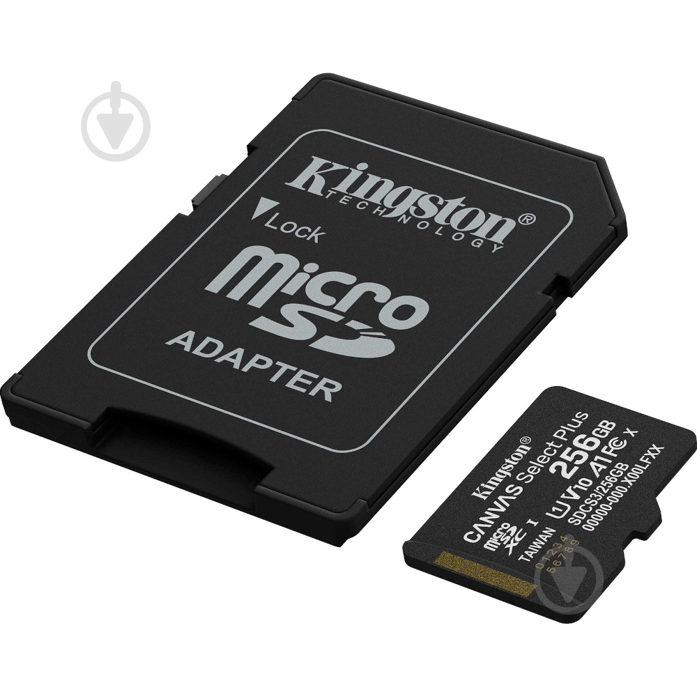 Карта памяти Kingston microSDXC 256 ГБ UHS-IClass 10 (SDCS3/256GB ) Canvas Select Plus R150MB/s + SD-адаптер - фото 2 Карта памяти Kingston microSDXC 256 ГБ UHS-IClass 10 (SDCS3/256GB ) Canvas Select Plus R150MB/s + SD-адаптер - фото 2
