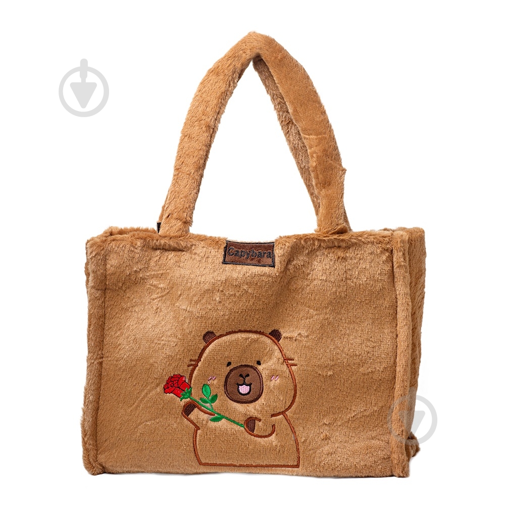 Сумка-мешок ZiBi Capybara 35x28x7 см коричневый - фото 1