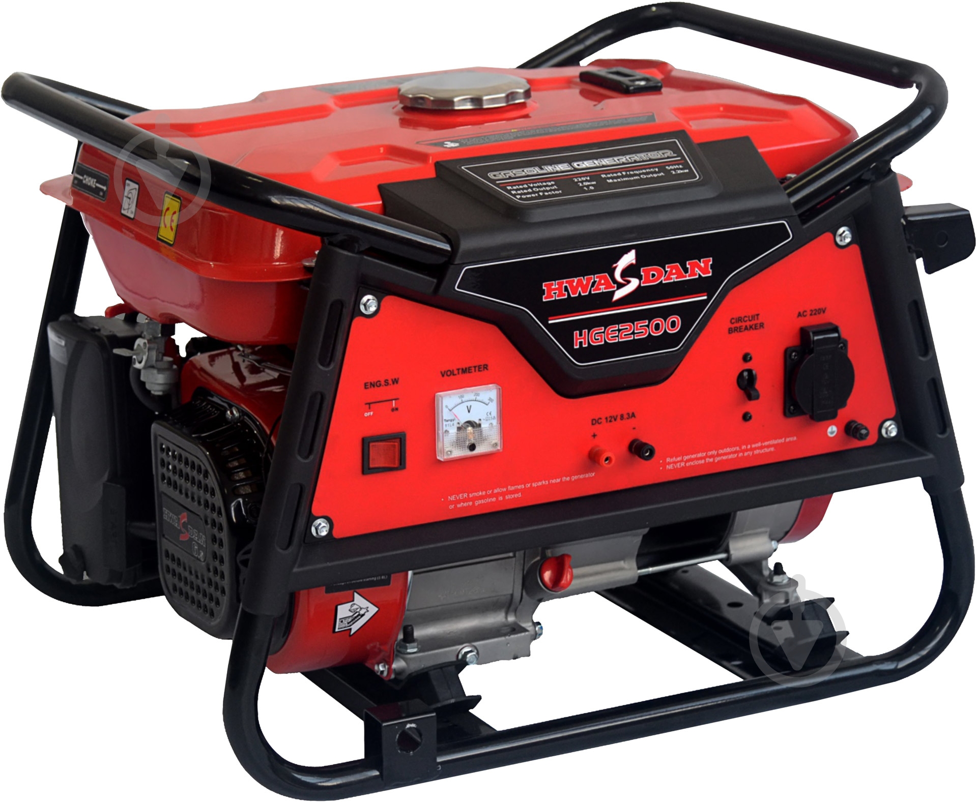 Генератор бензиновий Hwasdan 2,5 кВт / 2,8 кВт 220 В FG3500 - фото 1