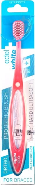 Зубная щетка Edel White ортодонтическая Pro Ortho средней жесткости/мягкая - фото 2 Зубная щетка Edel White ортодонтическая Pro Ortho средней жесткости/мягкая - фото 2