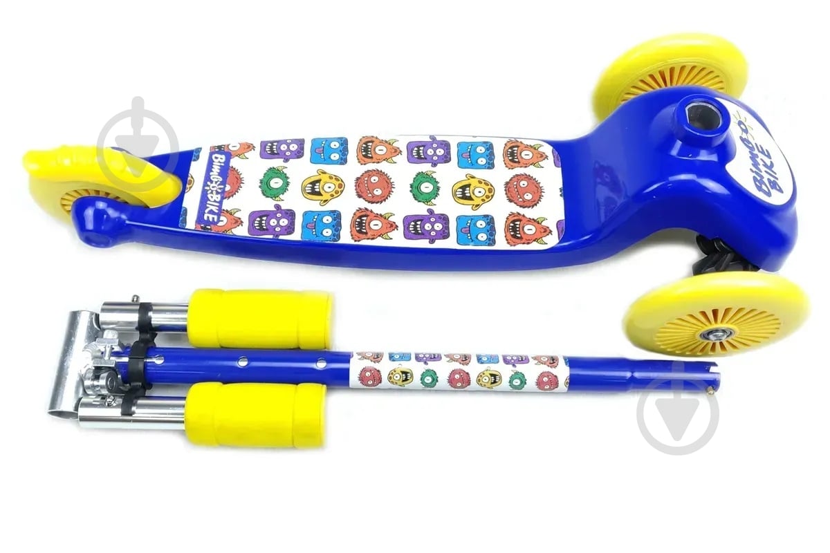Самокат BIMBO BIKE Монстры голубо-желтый 75803-IS - фото 6 Самокат BIMBO BIKE Монстры голубо-желтый 75803-IS - фото 6