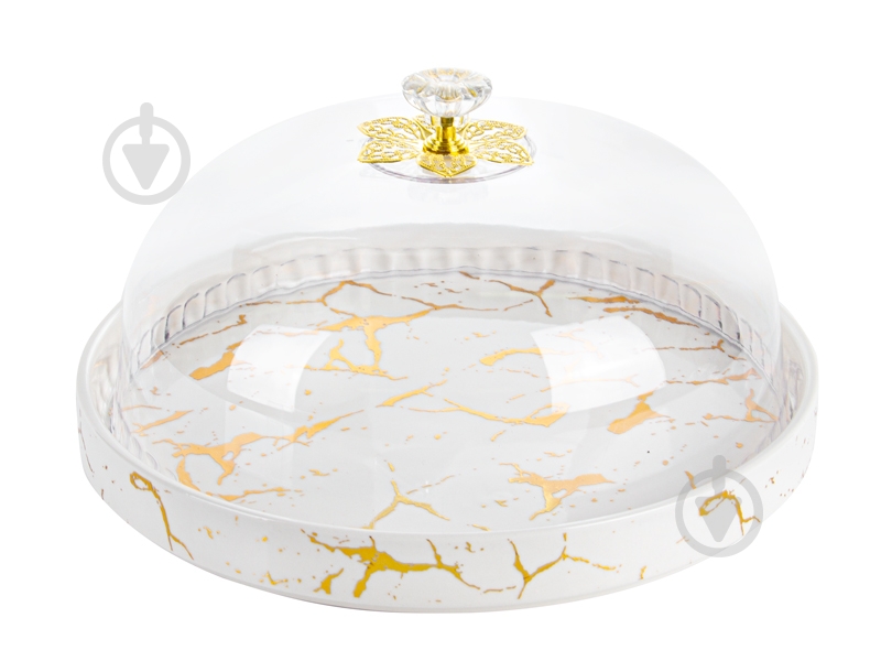Блюдо з кришкою Lefard Marble White 926-006 - фото 1
