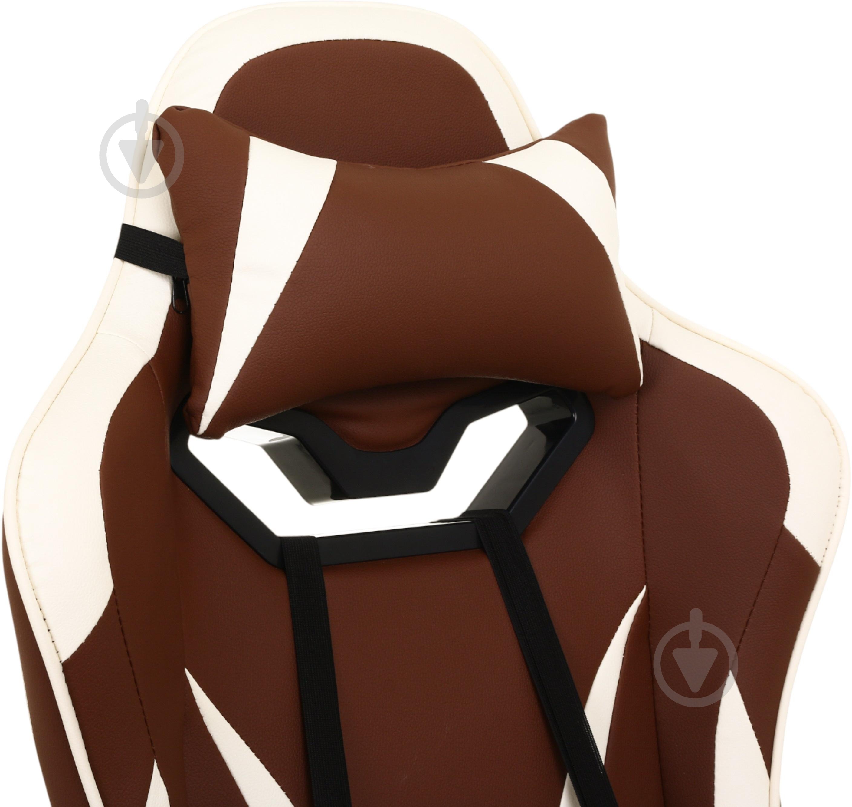 Кресло игровое Центр Меблів Тоби ALB225 коричнево-бежевый - фото 13