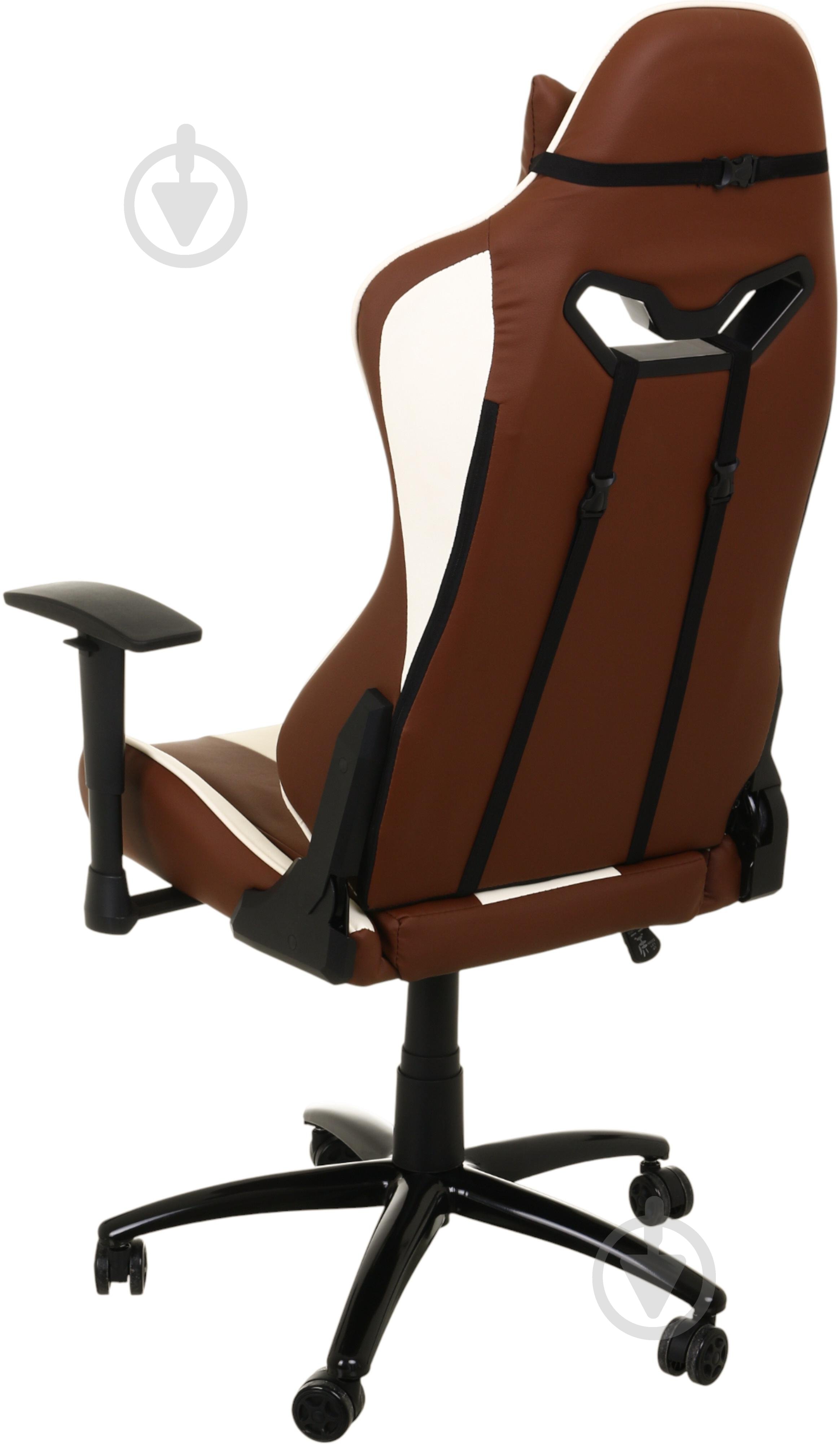 Кресло игровое Центр Меблів Тоби ALB225 коричнево-бежевый - фото 3