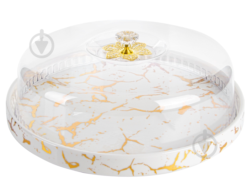 Блюдо с крышкой Lefard Marble White 926-007 - фото 1