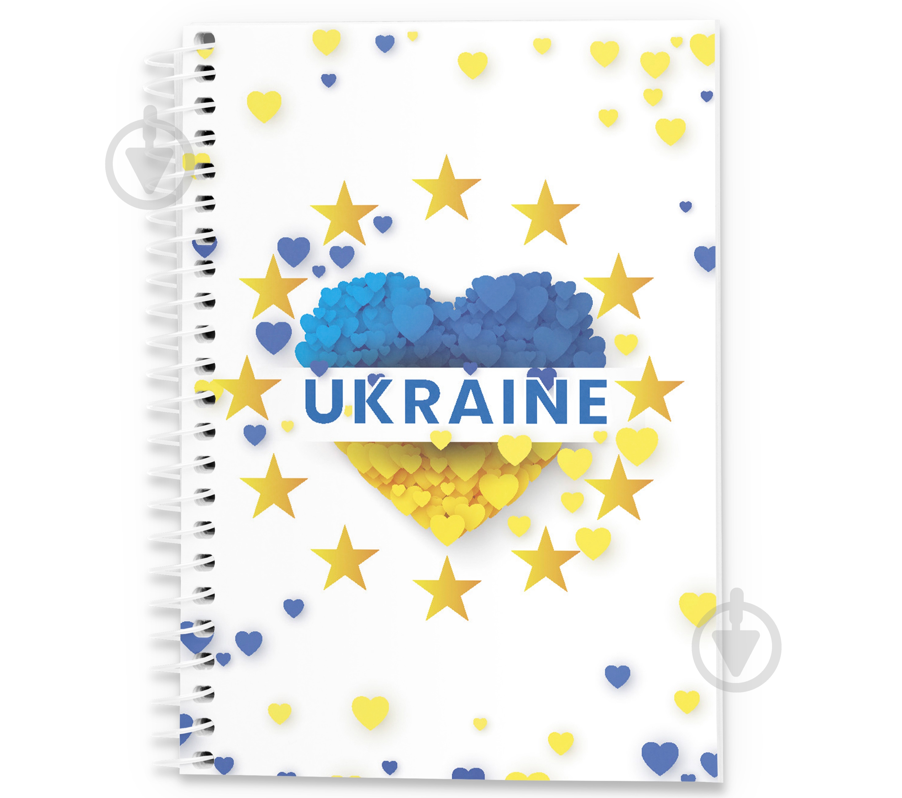 Блокнот Украина сердце А7 48 лист. 1В2311 Аркуш - фото 1