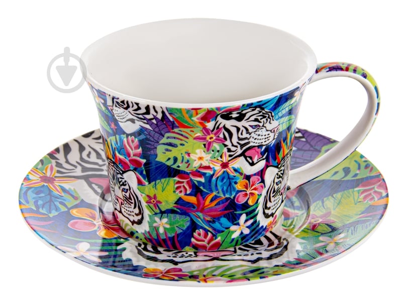 Чашка с блюдцем Lefard Animal Colors 220 мл 924-726 - фото 1 Чашка с блюдцем Lefard Animal Colors 220 мл 924-726 - фото 1