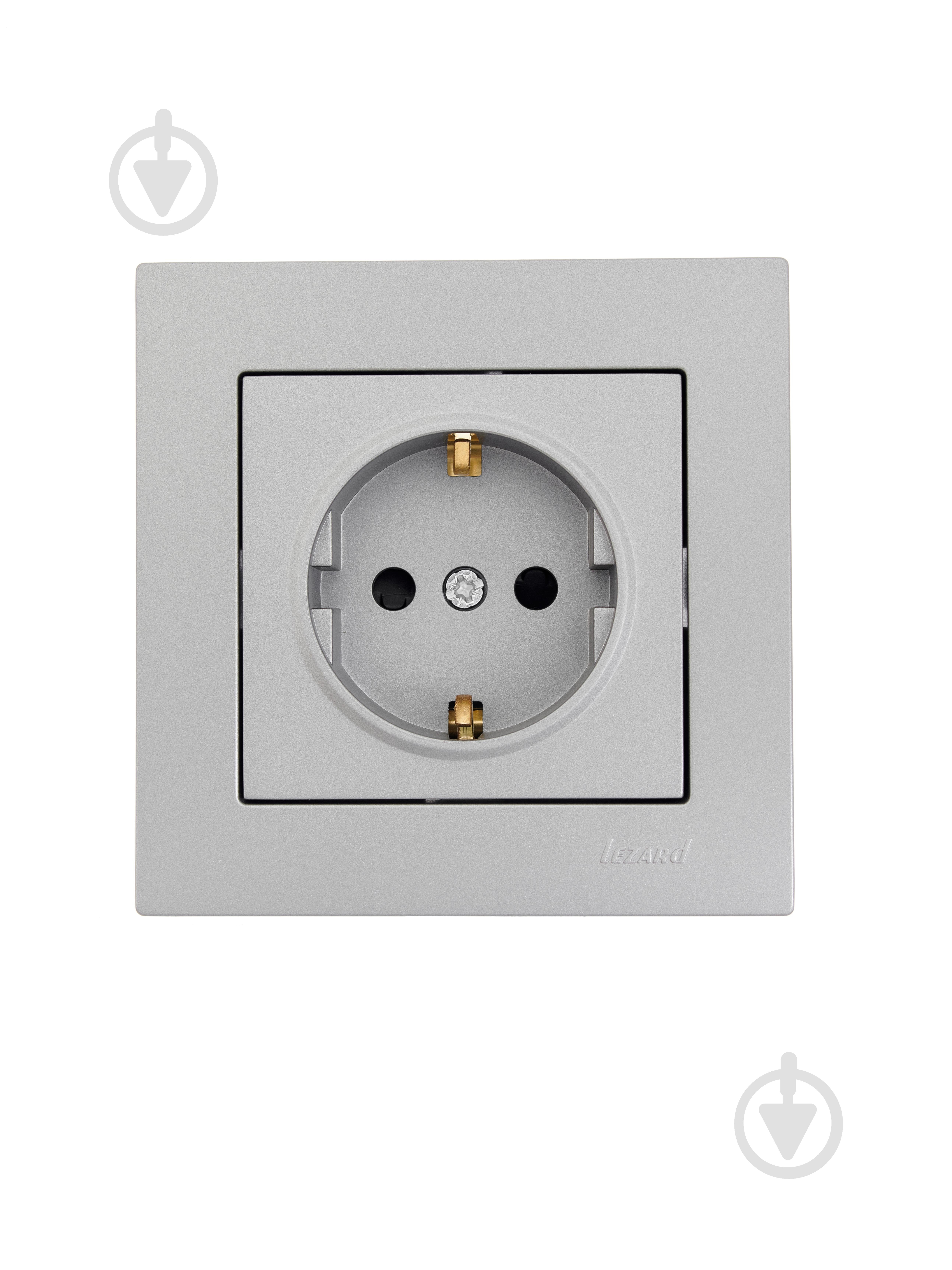 Механизм розетки 1 с заземлением Lezard Vesna IP20 серый 742-3588-124B - фото 1