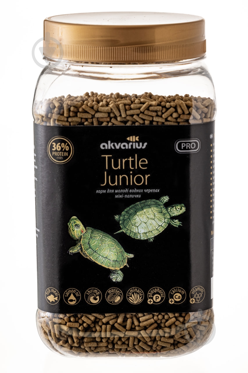 Корм Акваріус для молодих черепах Turtle Junior міні-палички 200 г - фото 1 Корм Акваріус для молодих черепах Turtle Junior міні-палички 200 г - фото 1