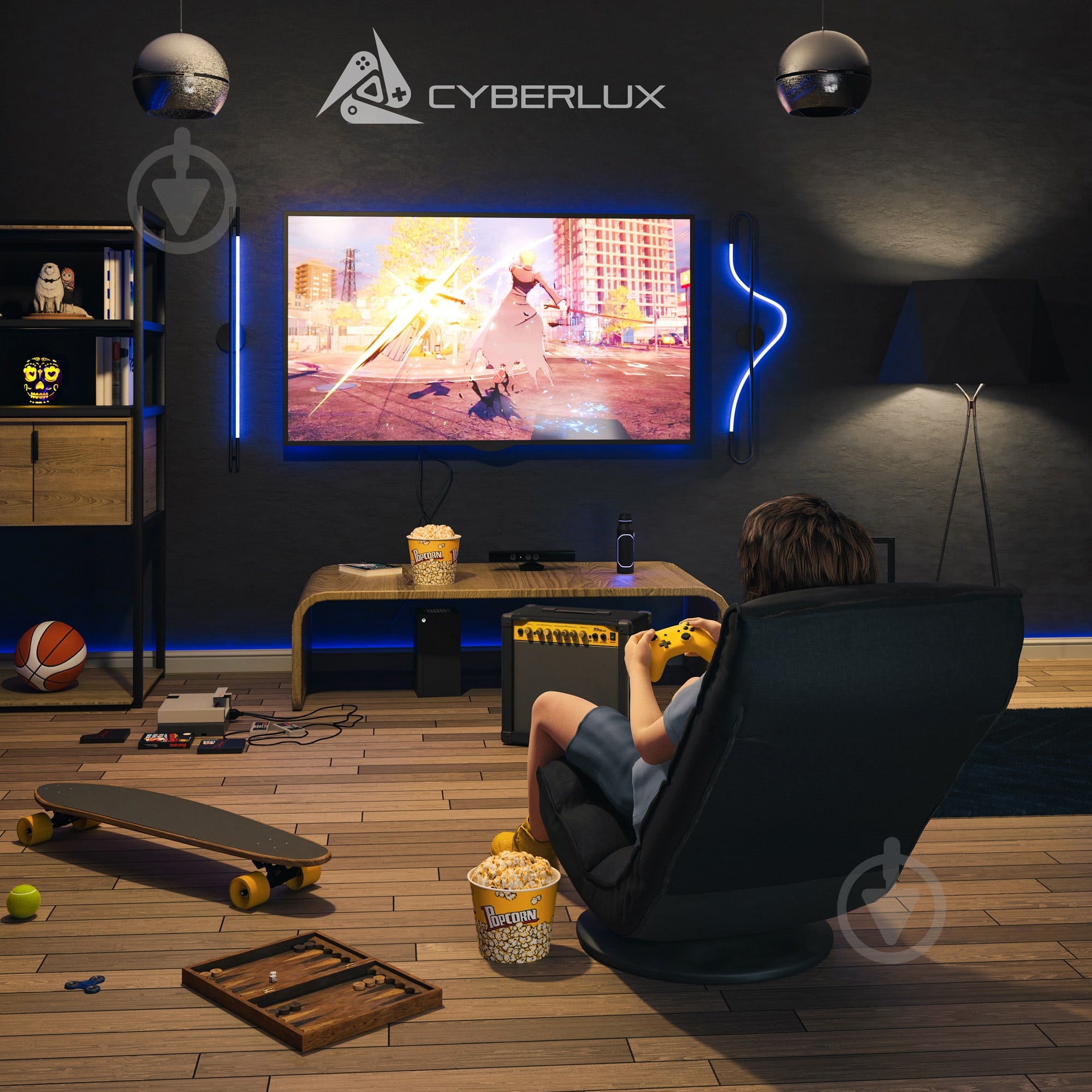 Кресло игровое Cyberlux Flex Fabric черный - фото 2