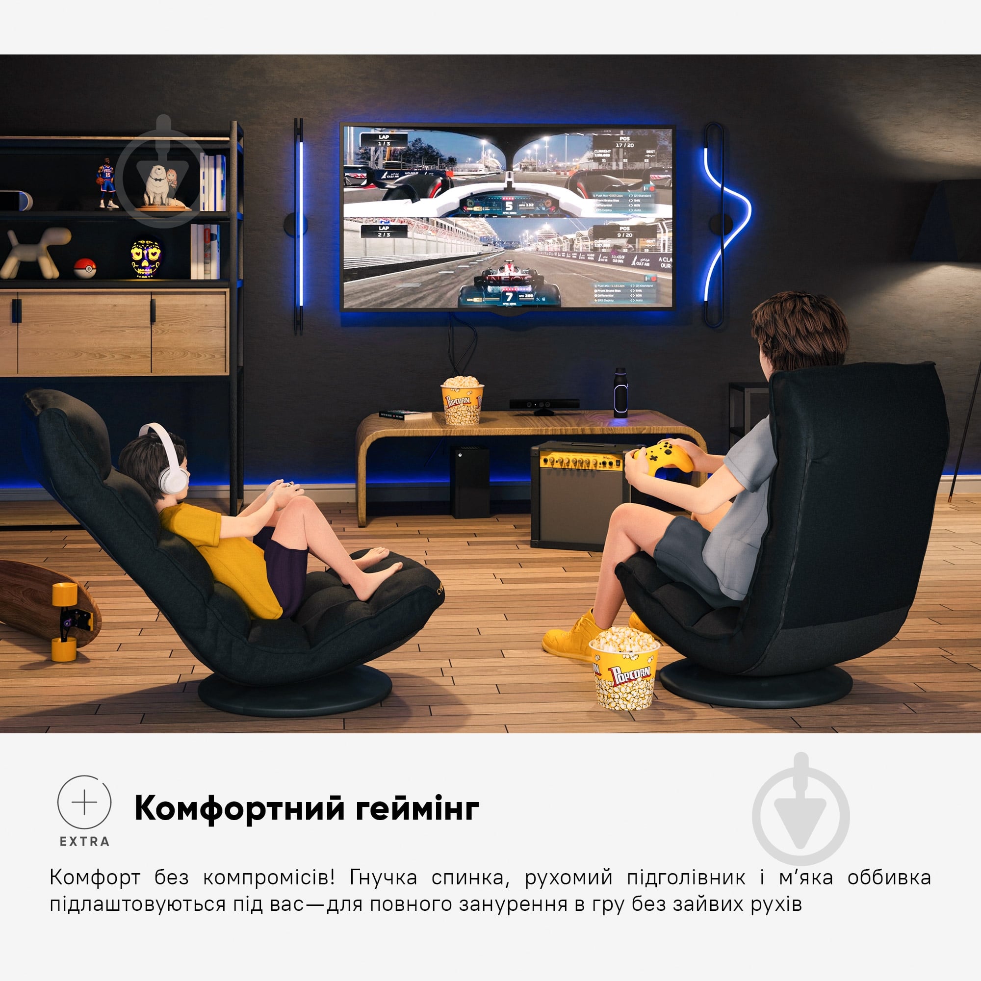 Кресло игровое Cyberlux Flex Fabric черный - фото 6