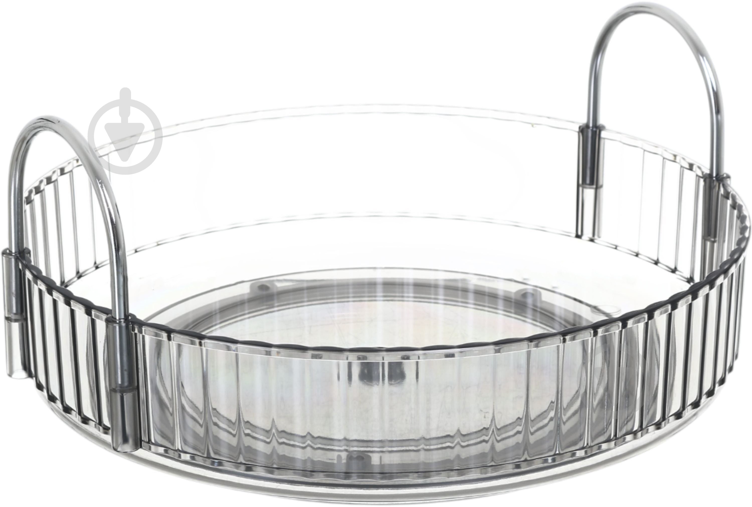 Поднос для косметики Sensio Cleara 23x23x9.9 см серый - фото 2 Поднос для косметики Sensio Cleara 23x23x9.9 см серый - фото 2