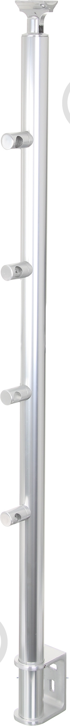 Стойка для перил ALM-BL02 серебряная Алюмініка - фото 1