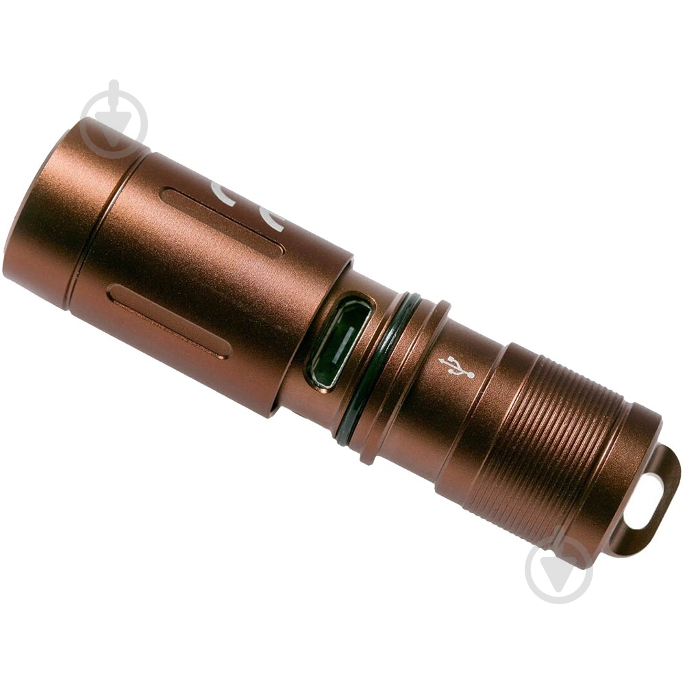 Фонарик карманный Fenix E02R бронзовый - фото 2