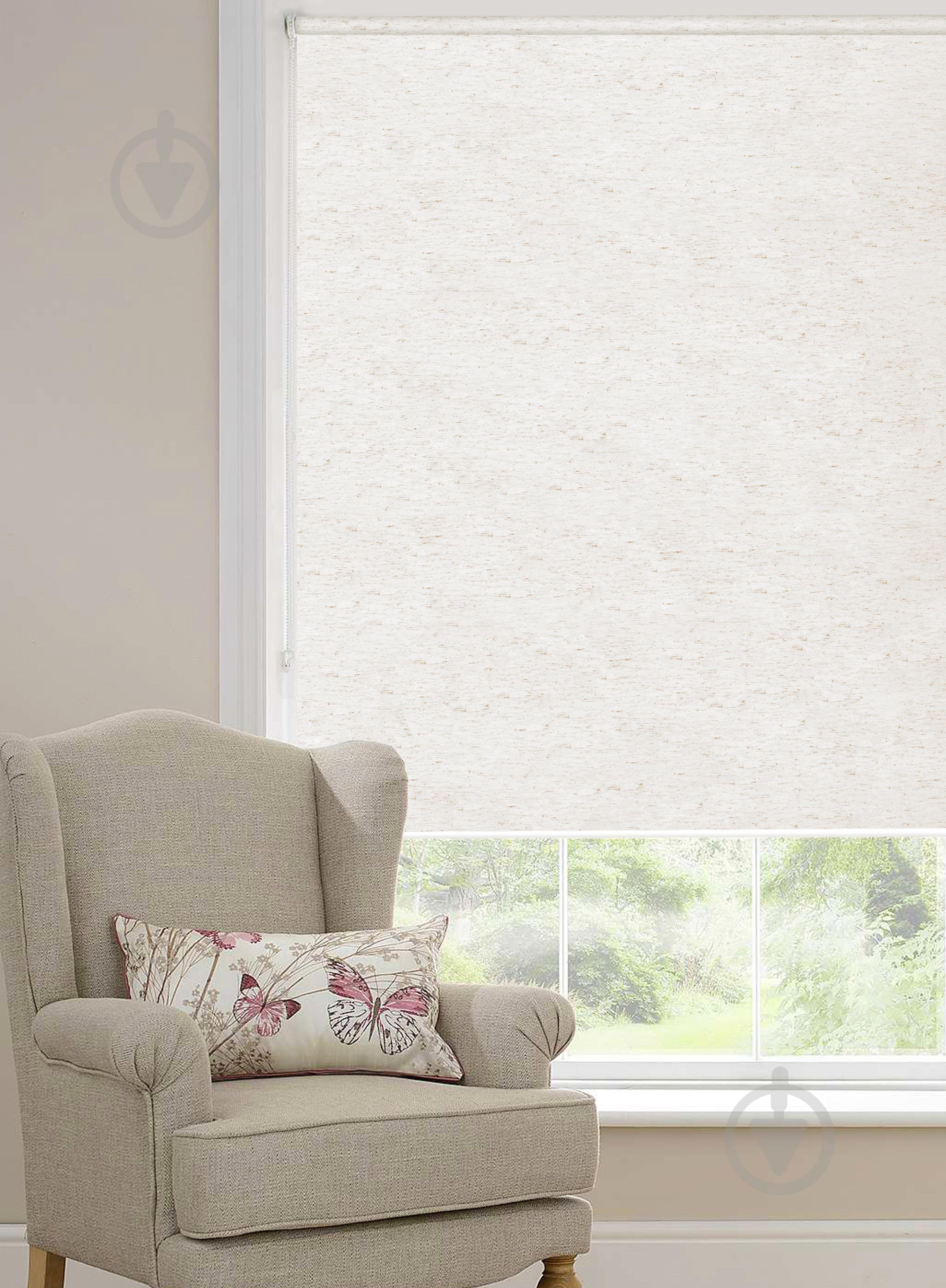 Ролета мини РОЛЛОТЕКС с фиксацией на струне Flax 39x150 см натуральная - фото 3