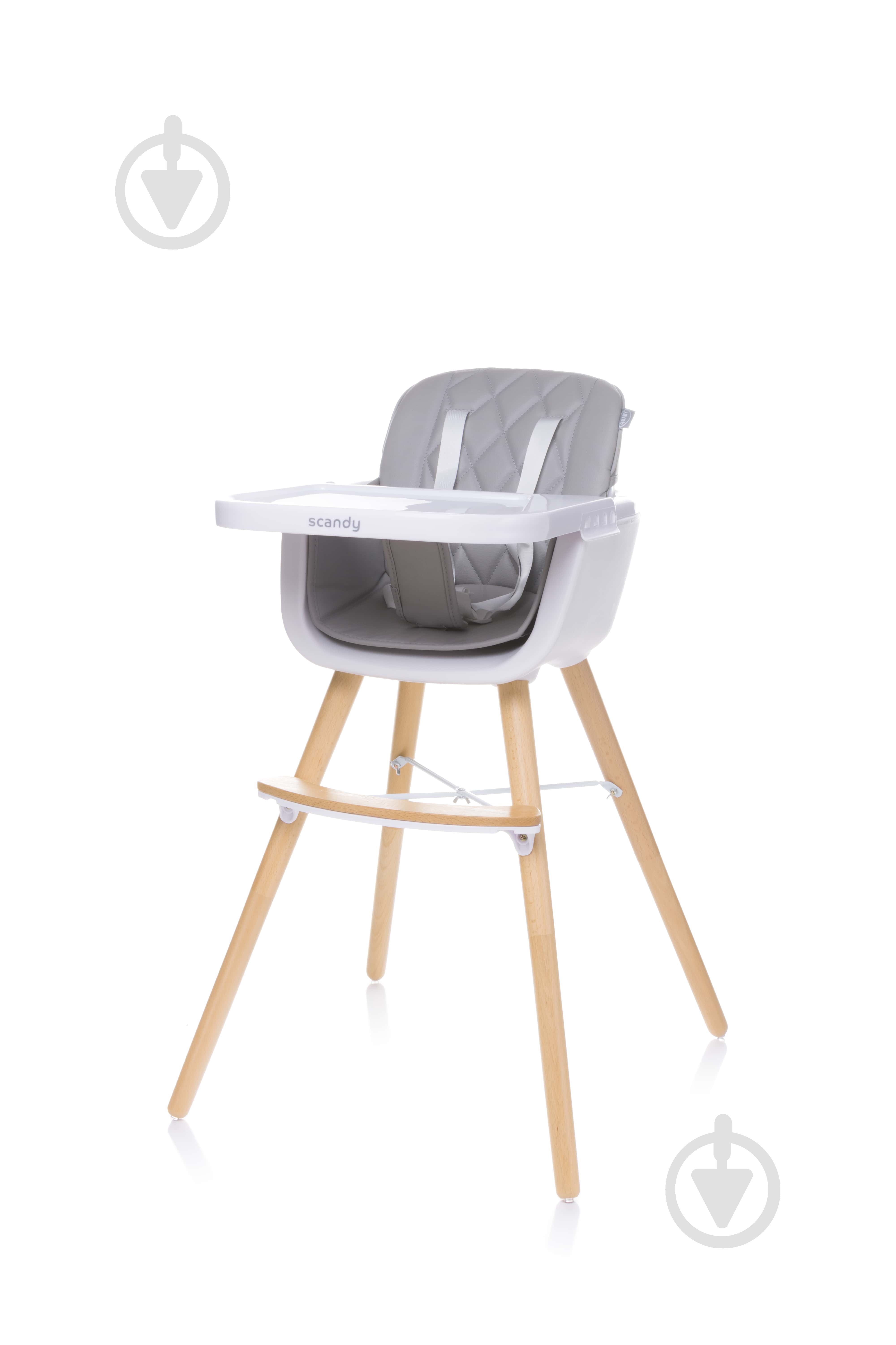 Стульчик для кормления 4Baby Scandy light grey 4SC07 - фото 1