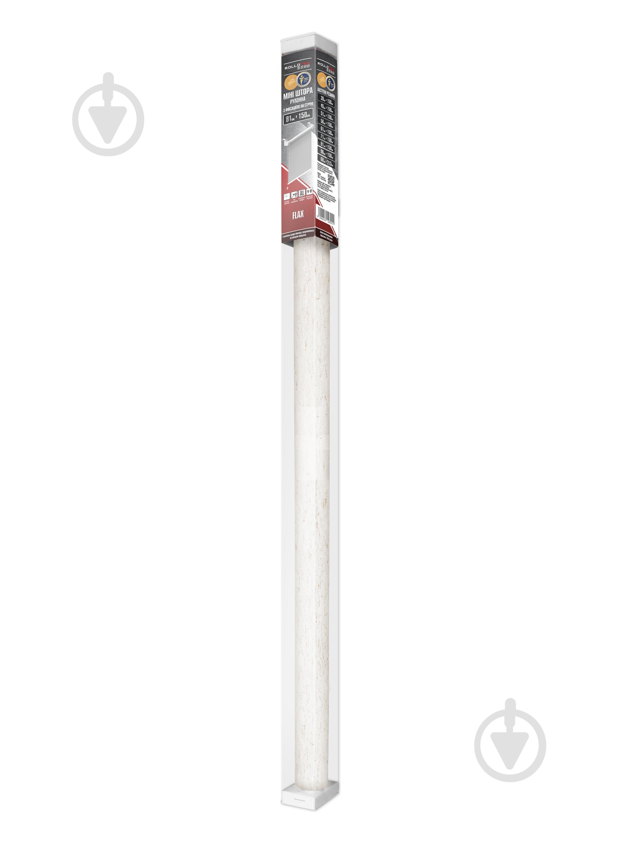 Ролета мини РОЛЛОТЕКС с фиксацией на струне Flax 81x150 см натуральная - фото 2