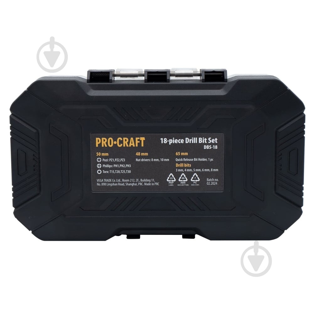 Набір біт і свердел ProCraft DBS-18 18 шт. 001812 - фото 5