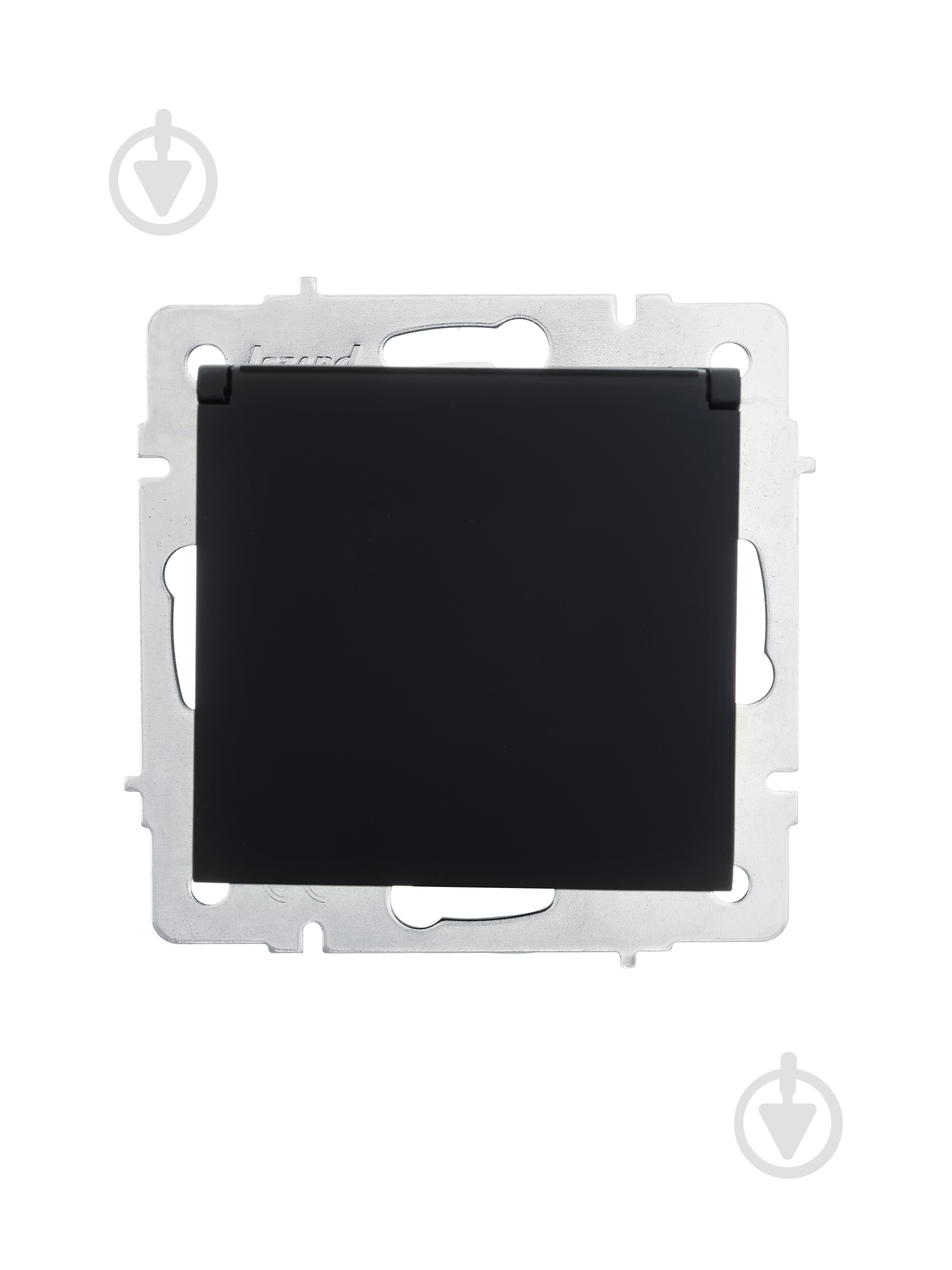 Розетка з кришкою 1 із заземленням Lezard Vesna IP20 антрацит 742-4288-123B - фото 3