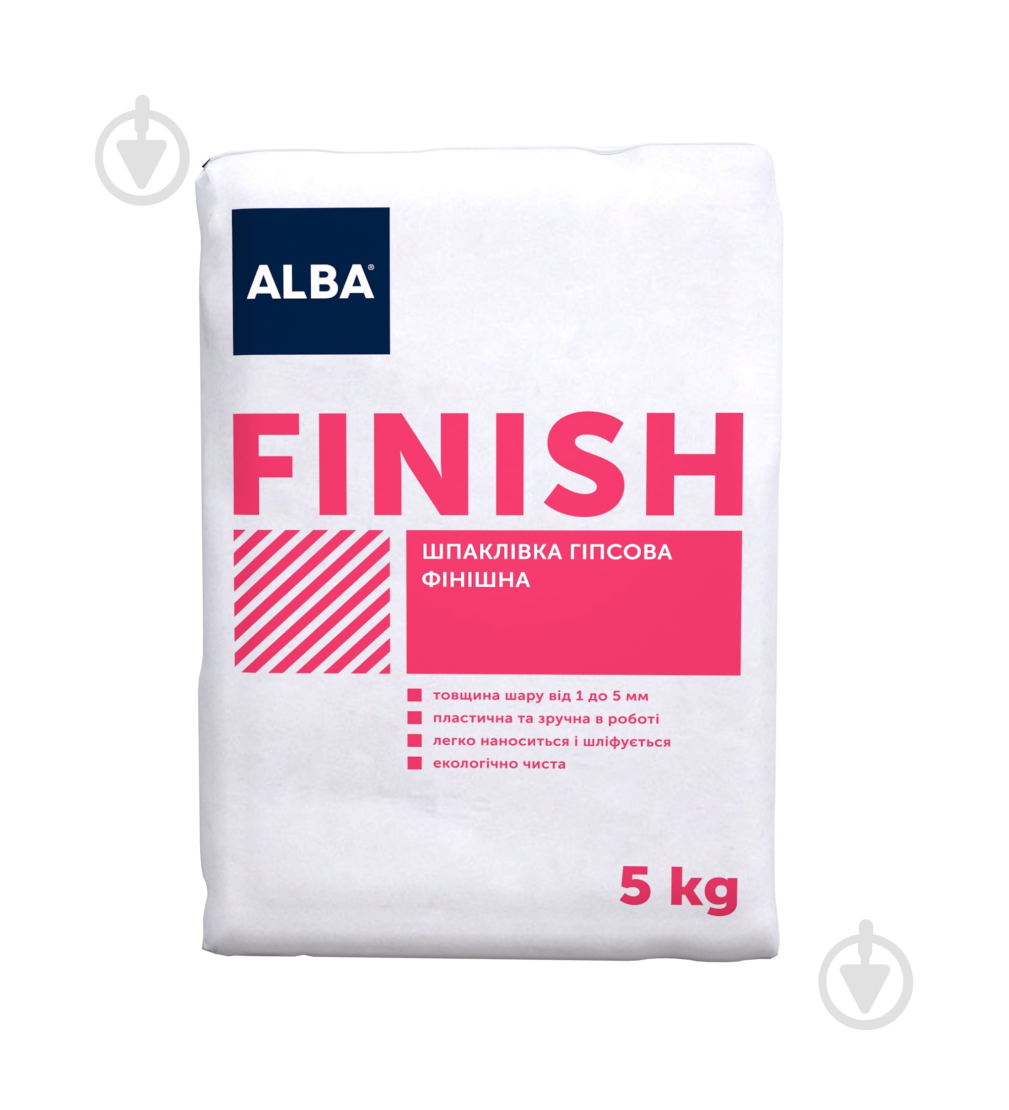 Шпаклевка ALBA гіпсова фінішна "FINISH" 5 кг - фото 1