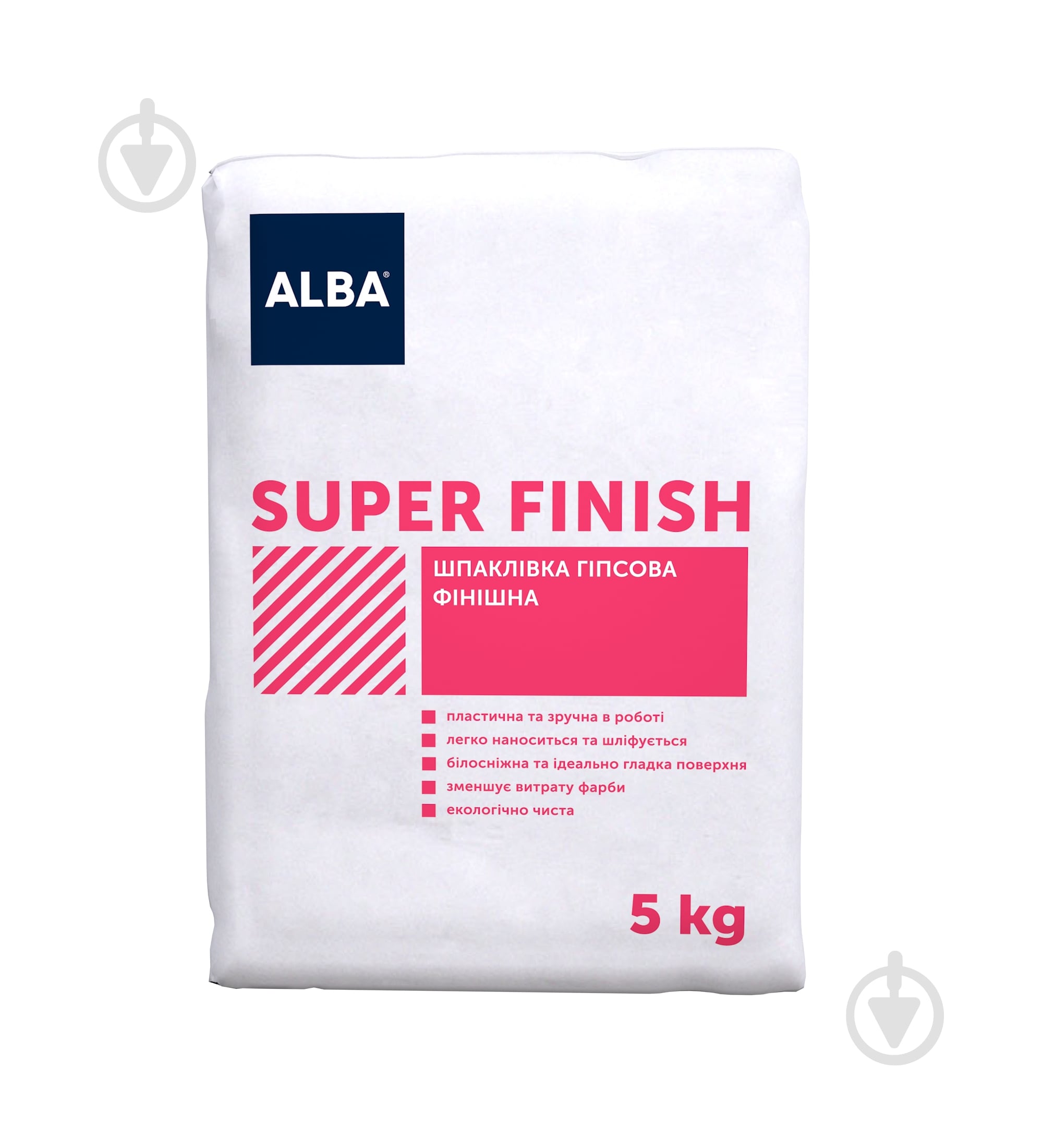 Шпаклівка ALBA гіпсова фінішна "SUPER FINISH" 5 кг - фото 1