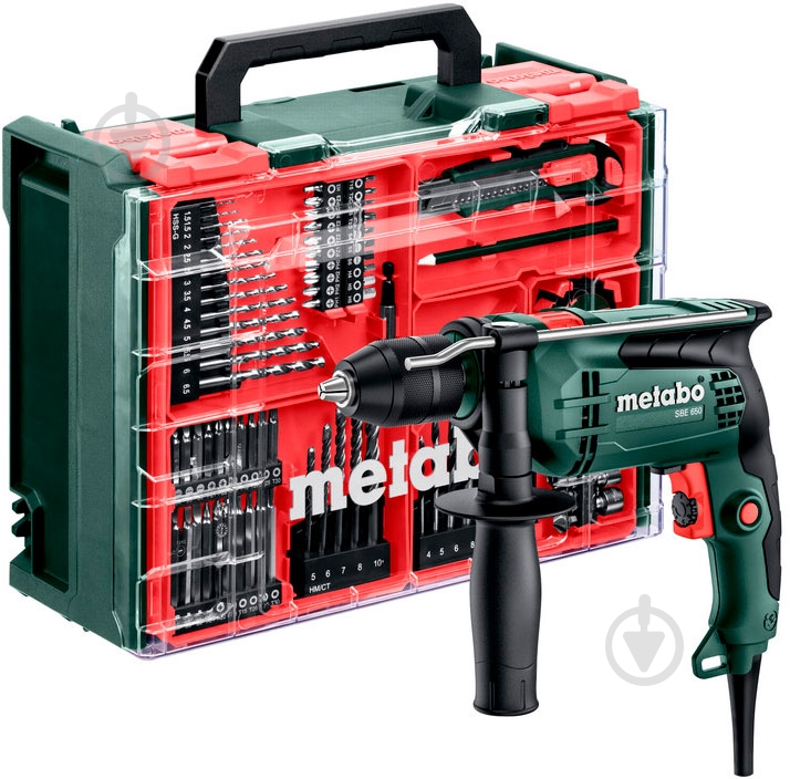 Дрель ударная Metabo SBE 650 Set Impact 600742710 - фото 1 Дрель ударная Metabo SBE 650 Set Impact 600742710 - фото 1