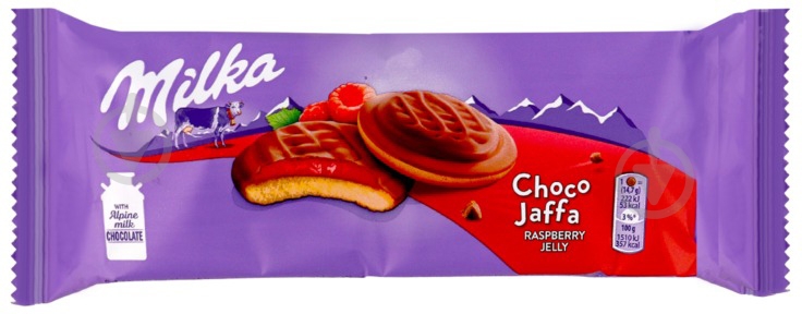 ᐉ Печенье Milka со вкусом малины Choco Jaffa 147 г (7622300434373