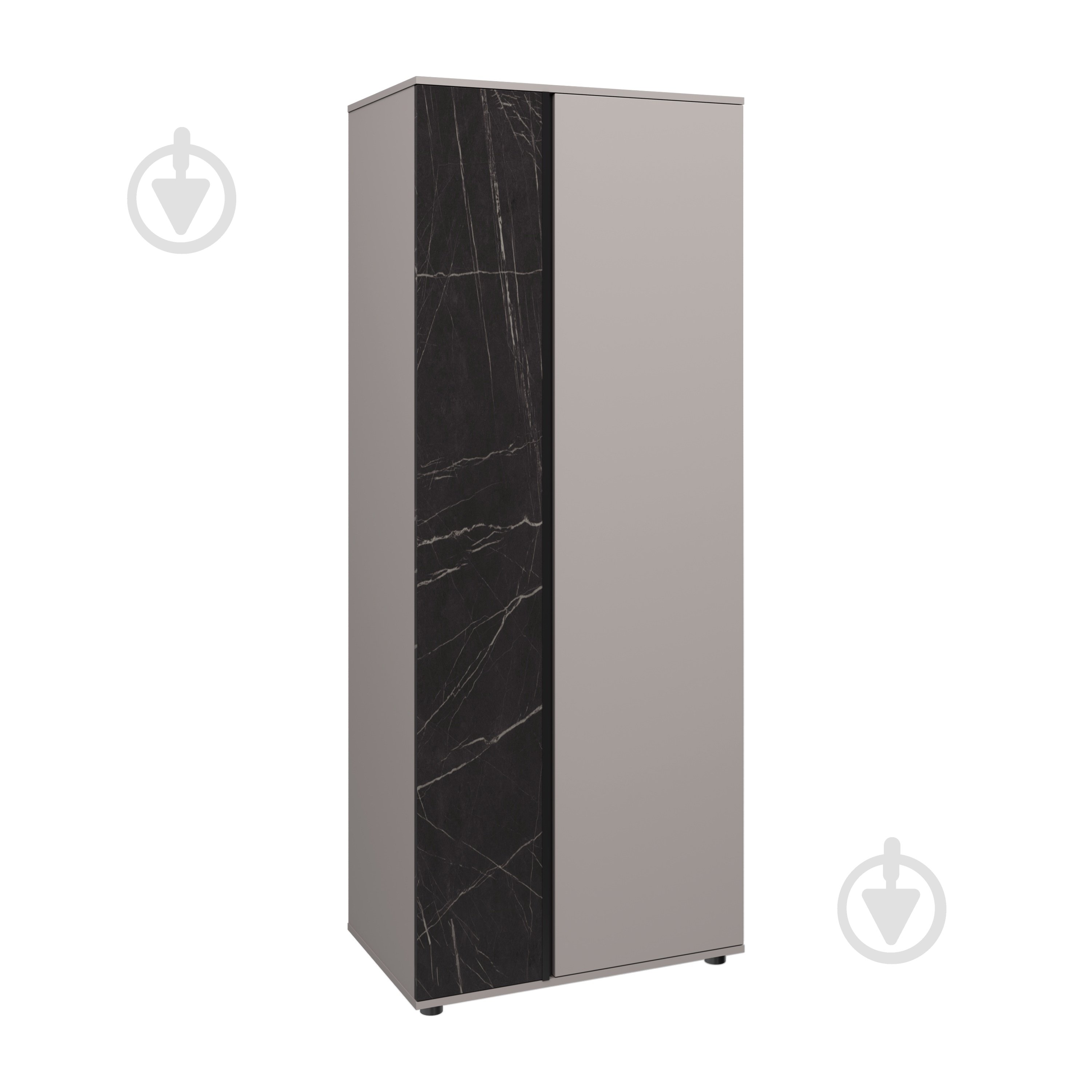 Шафа Вісент 2дв (мікроліфт + полиці) ГБ16 2100х900х400 мм кашемір / кашемір/мармур чорний - фото 1 Шафа Вісент 2дв (мікроліфт + полиці) ГБ16 2100х900х400 мм кашемір / кашемір/мармур чорний - фото 1