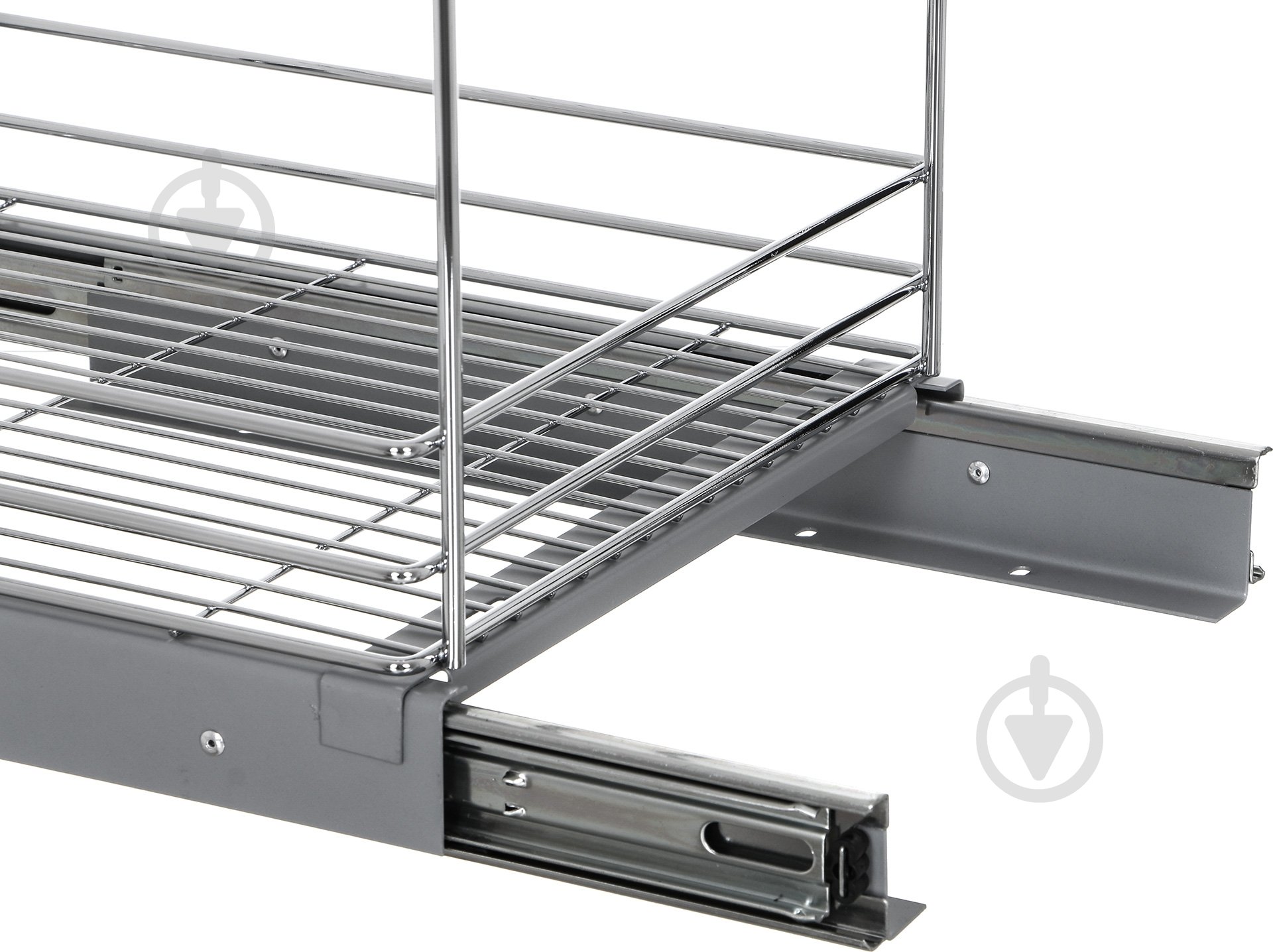 Карго DC 400 мм 2 полиці повного висування з плавним дотягом хром - фото 4