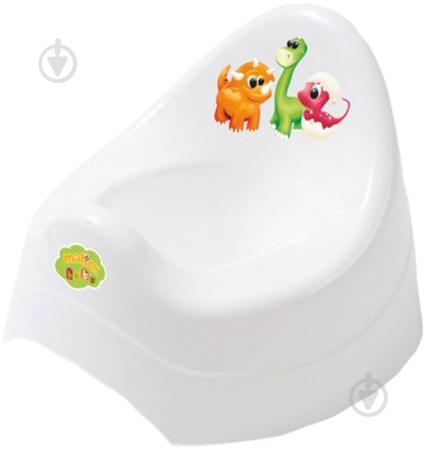 Горшок Maltex Дино белый 6005 - фото 1