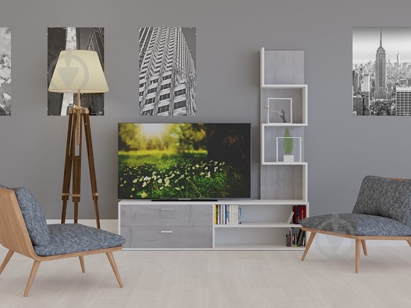 Стенка Afina DC монолит/белый - фото 4