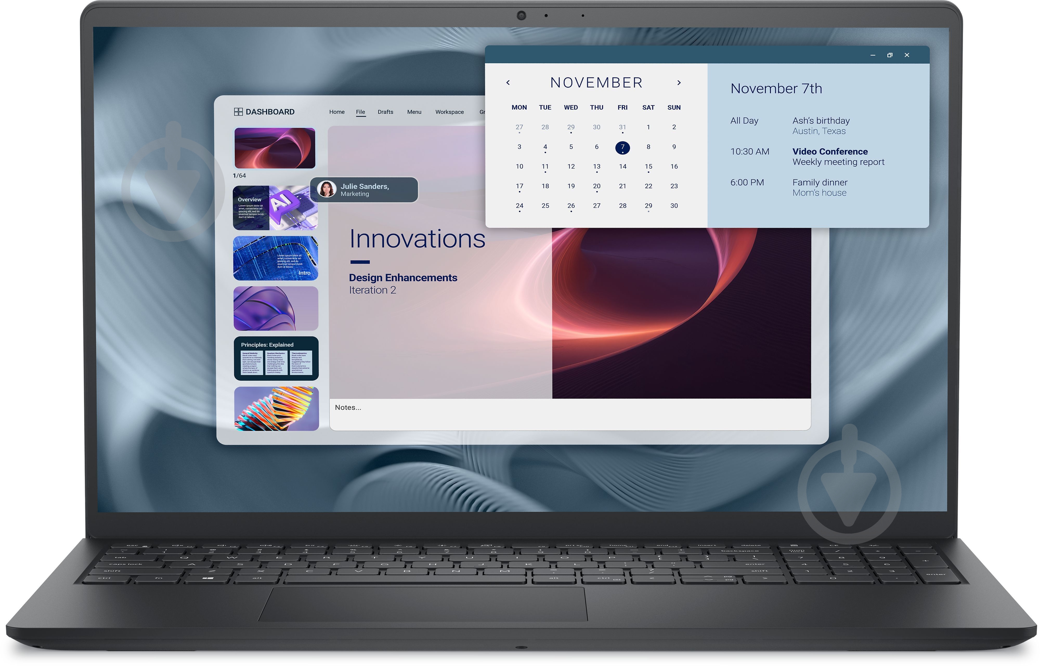Ноутбук Dell Pro 15 Essential 15,6" (PV15255MDO850UA_UBU) carbon black - фото 1 Ноутбук Dell Pro 15 Essential 15,6" (PV15255MDO850UA_UBU) carbon black - фото 1
