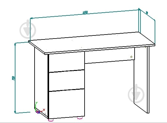 Стол Вісент 3ш ГР02 750х1200х550 мм дуб аляска/дуб аляска - фото 2 Стол Вісент 3ш ГР02 750х1200х550 мм дуб аляска/дуб аляска - фото 2