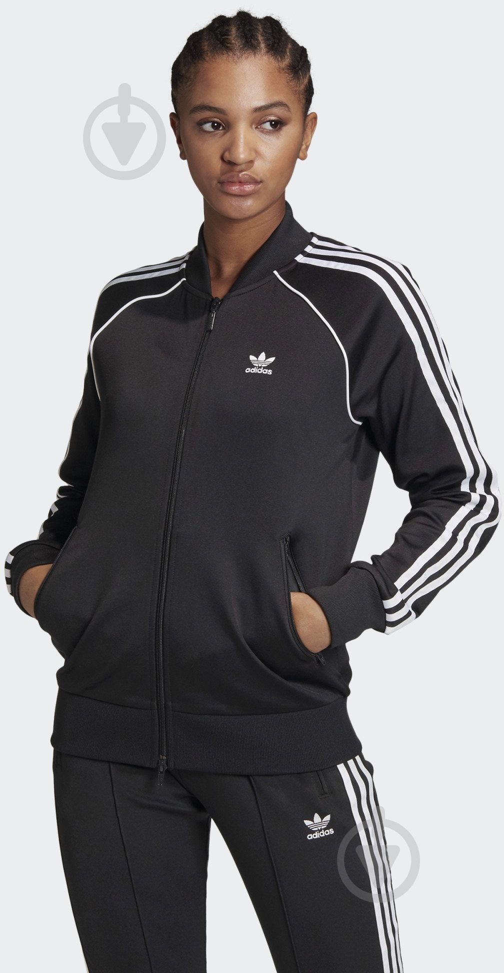 Джемпер Adidas SST TRACKTOP PB GD2374 р. 34 черный - фото 1 Джемпер Adidas SST TRACKTOP PB GD2374 р. 34 черный - фото 1