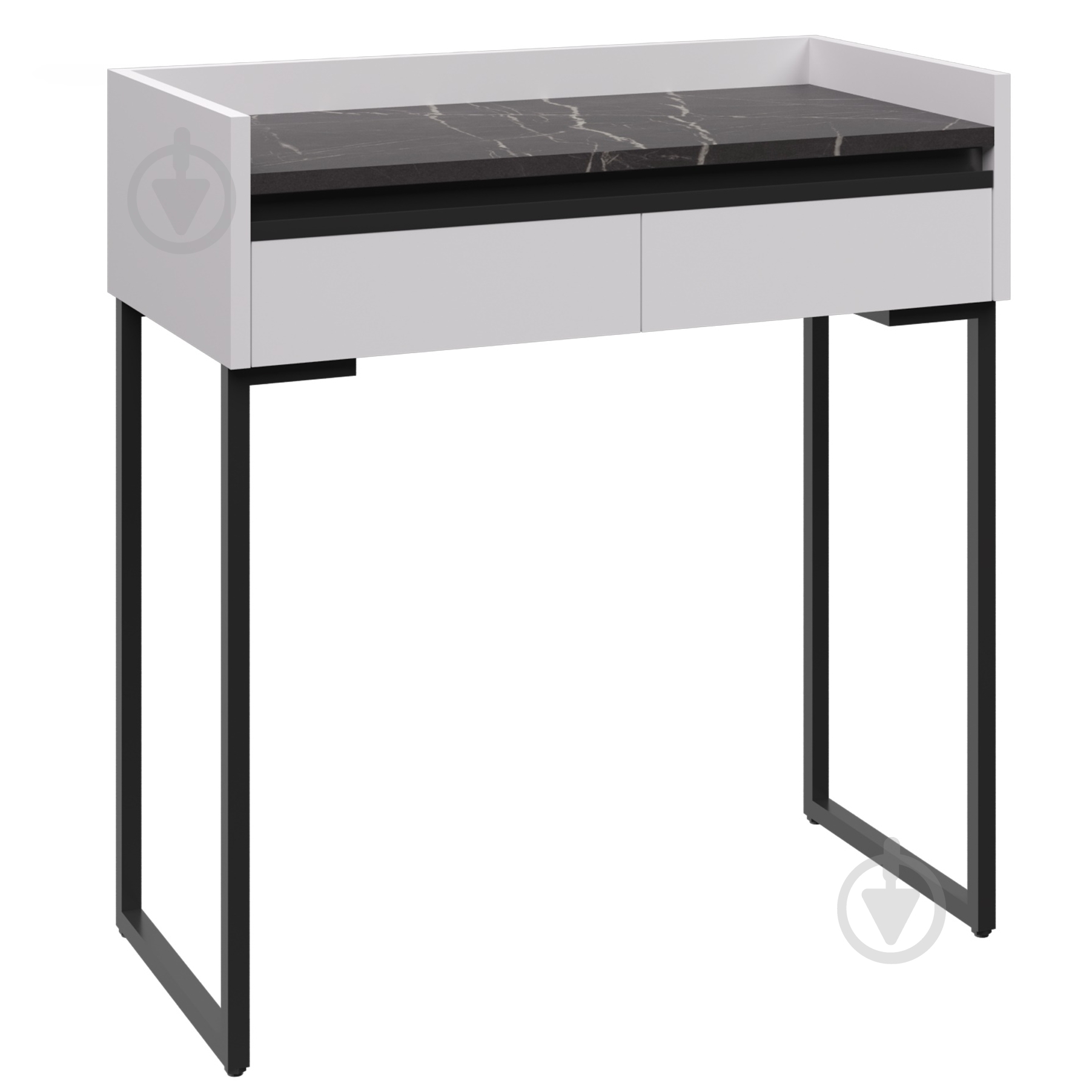 Столик туалетний Вісент 2ш ГБ03 900х850х400 мм білий / мармур чорний - фото 1 Столик туалетний Вісент 2ш ГБ03 900х850х400 мм білий / мармур чорний - фото 1