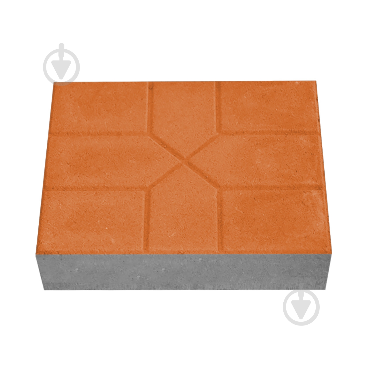 Тротуарная плитка TAMARIN Снежинка 200х250х60 оранжевая - фото 1 Тротуарная плитка TAMARIN Снежинка 200х250х60 оранжевая - фото 1