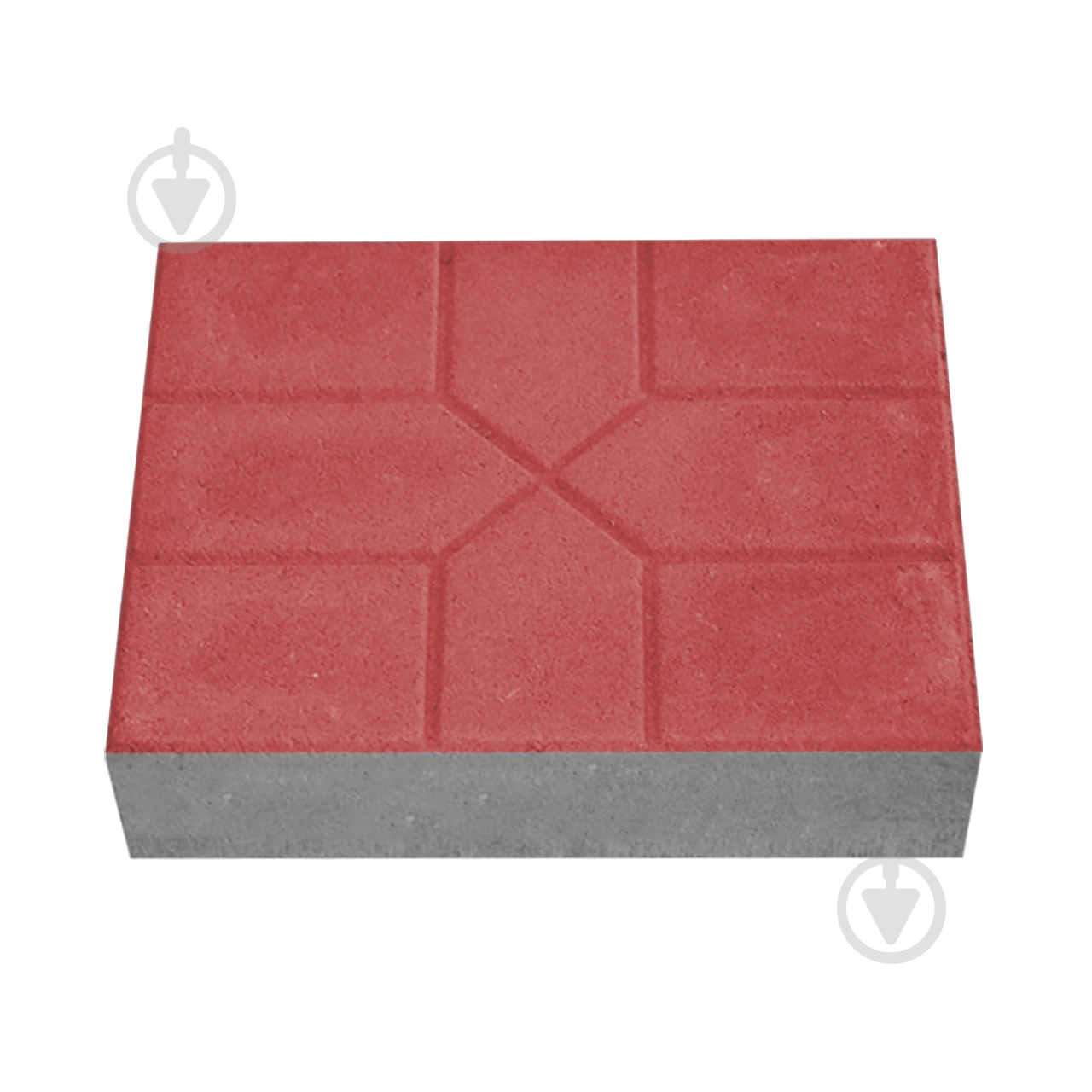 Тротуарная плитка TAMARIN Снежинка 200х250х60 красная - фото 1 Тротуарная плитка TAMARIN Снежинка 200х250х60 красная - фото 1