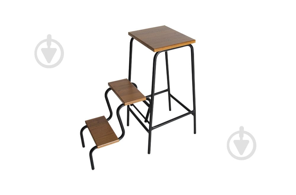 Табурет-лестница d16 мм (Орех) орех / черный - фото 1