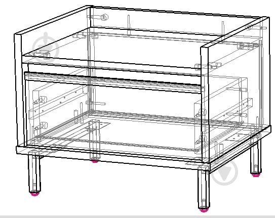 Тумба прикроватная Вісент 1ш ГБ07 500x400x400 мм серый/мрамор черный - фото 2