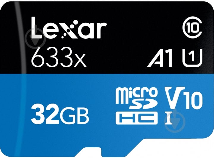Карта памяти Lexar microSDHC 32 ГБ Class 10UHS-I (LSDMI32GBB633A) - фото 1 Карта памяти Lexar microSDHC 32 ГБ Class 10UHS-I (LSDMI32GBB633A) - фото 1