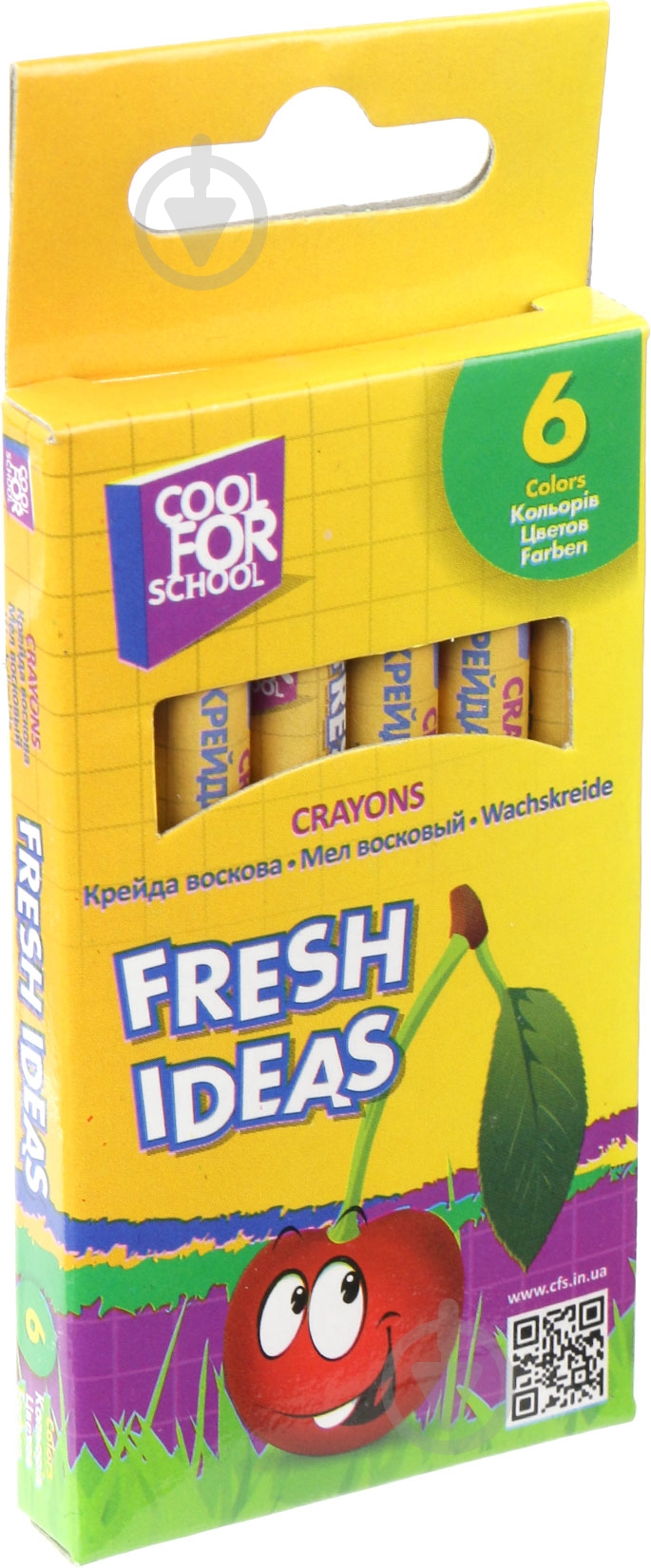 Мел восковой 6 цветов E60704 Cool For School - фото 1