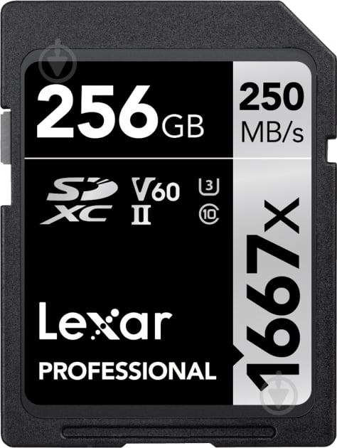 Карта пам'яті Lexar SDXC 256 ГБ Class 10UHS-II Class 3 (U3) (LSD256CB1667) - фото 1 Карта пам'яті Lexar SDXC 256 ГБ Class 10UHS-II Class 3 (U3) (LSD256CB1667) - фото 1