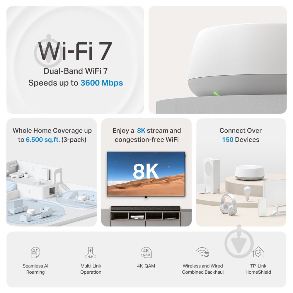 Система Wi-Fi Mesh TP-Link DECO-BE22-1-PACK - фото 5