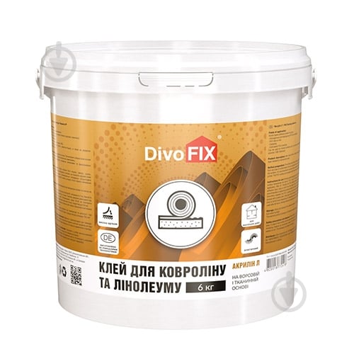 Клей для линолеума и ковролина DivoFIX Акрилин Л - 6 кг - фото 1